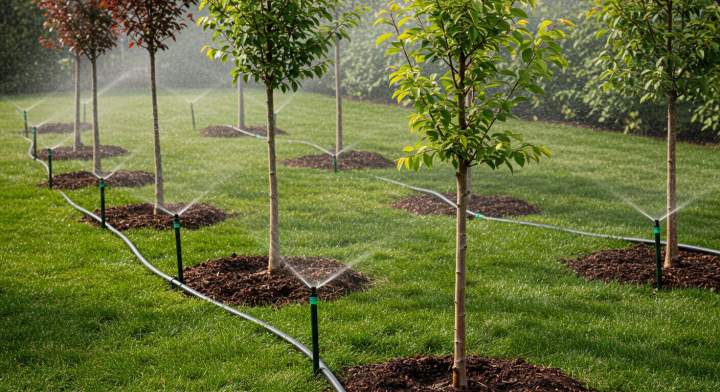 8. Les jeunes arbres ontbesoin d'un arrosage particulier